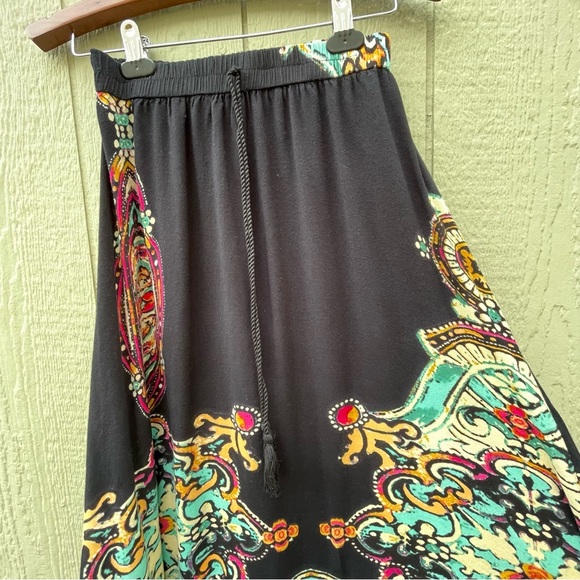 Earthbound Trading Co Skirt Womens M‎ Black Maxi Paisley Boho Flowy Gypsy Hippie - Picture 3 of 15